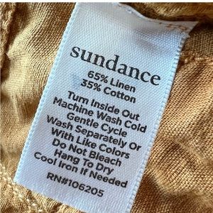 Sundance Belted Vivienne Beauty Pants 6 Linen Cotton Golden Yellow Mustard